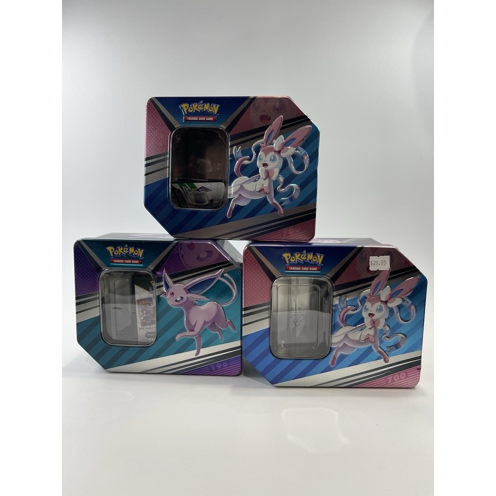 Pokémon TCG: V Heroes Pokemon‎ SYLVEON Tin Set Box Booster Promo EMPTY TINS